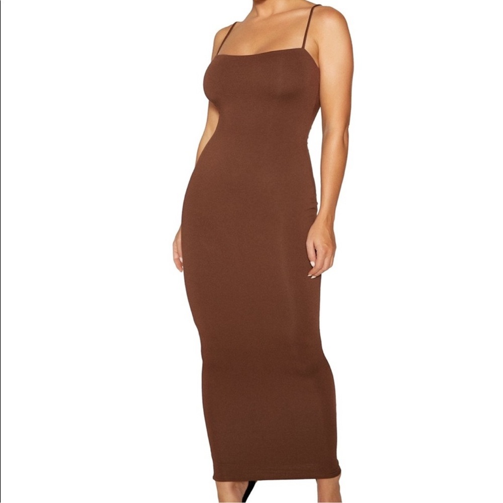 Naked Wardrobe Brown Dress